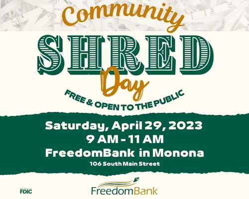 FreedomBank Hosts Shred Day Event
