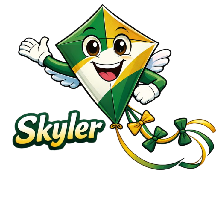 Skyler the kite mascot for FreedomSavers Kids Club