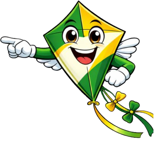 Skyler the kite pointing toward opening a kids savings account